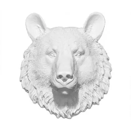 Buy Wall Decoration - White Bear Head - Ika White 55732 - in the UK 