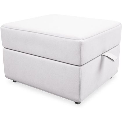 Buy Fabric puf with storage - Otto White 58769 home delivery 