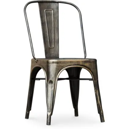 Buy Dining chair Bistrot Metalix Industrial Square Metal - New Edition Metallic bronze 32871 at MyFaktory 