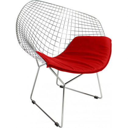 Buy Dining Chair Bertold Diam in Chrome Steel  Black 16443 at MyFaktory 