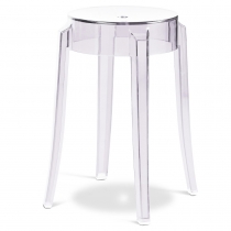 Buy Stool  Victoire - 47cm - Design Transparent Light grey 29572 home delivery 