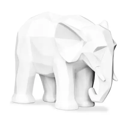 Buy Decorative Elephant Figure - Matte White - Fanto White 59009 in the United Kingdom 