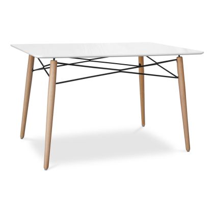Buy Deswood Rectangular Dining Table White 59075 with a guarantee 
