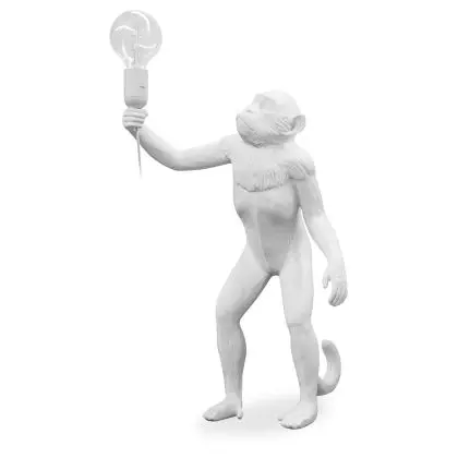 Buy Table Lamp - Monkey Living Room Lamp - Reni White 58443 at MyFaktory 