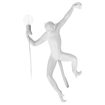 Buy Hanging Monkey design wall lamp - Resin White 59223 - prices 