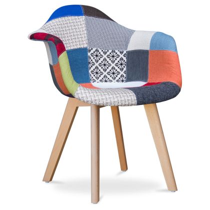 Buy Design Dawood chair - Patchwork Piti Multicolour 59266 at MyFaktory 