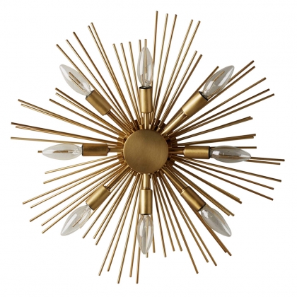 Buy Lydia wall lamp with 5 bulbs - Metal Gold 59341 in the United Kingdom 