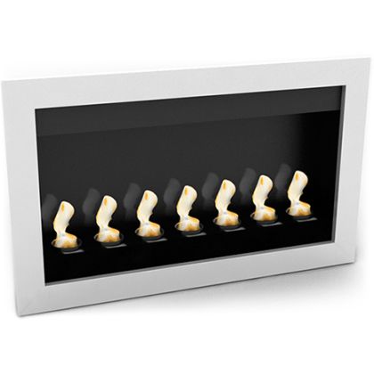 Buy Contemporary Wall-Mounted Ethanol Fireplace - VPF-FD50-WHITE White 17140 in the United Kingdom 