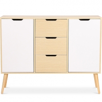 Buy Wooden Sideboard - Scandinavian Design - 3 drawers - Regir Natural wood 59652 with a guarantee 