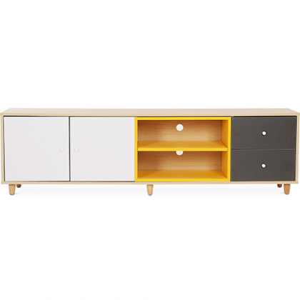 Buy Wooden TV Stand - Scandinavian Design - Eniva Multicolour 59661 with a guarantee 