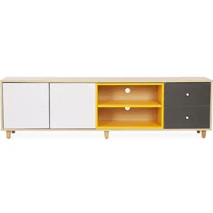 Buy Wooden TV Stand - Scandinavian Design - Eniva Multicolour 59661 at MyFaktory 