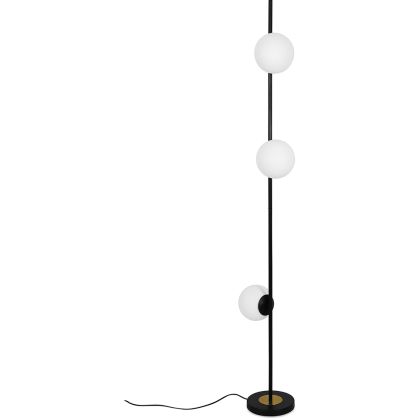 Buy Agnes 3 Bulbs Floor Lamp - Metal and Glass Black 59622 at MyFaktory 