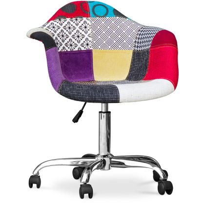 Buy Emery Office Chair - Patchwork Ray Multicolour 59869 - in the UK 