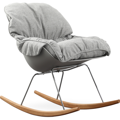 Buy Scandinavian Design Padded Rocking Chair Grey 59895 at MyFaktory 