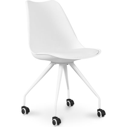 Buy Scandinavian Office chair with Wheels  - Dana White 59904 - in the UK 
