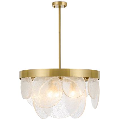 Buy Design Glass Hanging Lamp - Loren Gold 59928 in the United Kingdom 