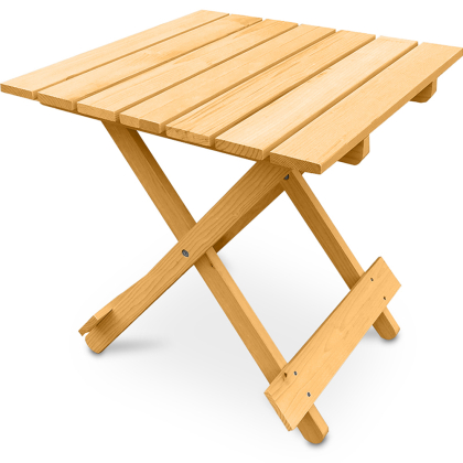 Buy Garden Table - Adirondack Wood Side Table  - Anela Natural wood 60007 - prices 