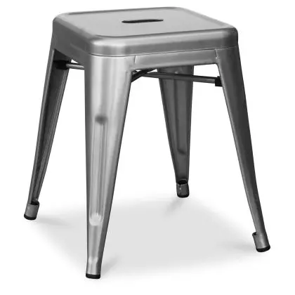 Buy Industrial Design Stool - 45cm - New Edition - Metalix Silver 60139 - prices 
