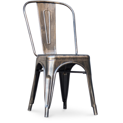 Buy Dining chair Bistrot Metalix industrial Metal - New Edition Metallic bronze 60136 with a guarantee 