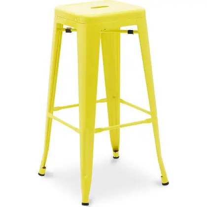 Buy Bar Stool - Industrial Design - 76cm - Metalix Yellow 60148 - in the UK 