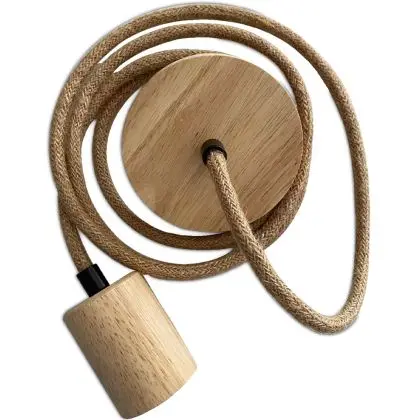 Buy Hanging Lamp Cable in Jute and Wood - 200cm - Lewis Natural 60633 - prices 