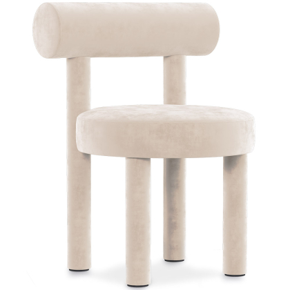 Buy Dining Chair - Upholstered in Velvet - Reece Beige 60708 at MyFaktory