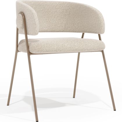 Buy Dining Chair - Upholstered in Fabric - Karen Beige 61151 in the United Kingdom 