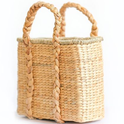 Buy Natural Fiber Basket with Handles - 25x12CM - Gretye Natural 61316 home delivery 