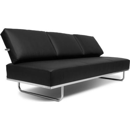 Buy Sofa Bed SQUAR (Convertible) - Premium Leather Black 14622 - in the UK 