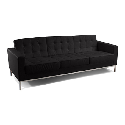 Buy Design Sofa Kanel  (3 seats) - Faux Leather Pastel yellow 13246 home delivery 