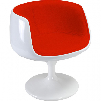 Buy Lounge Chair - White Design Chair - Fabric Upholstery - Brandy Black 13158 with a guarantee 