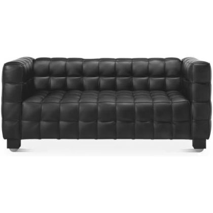 Buy Design Sofa Lukus (2 seats) - Premium Leather Black 13253 - prices 