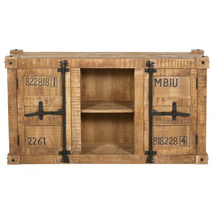 Buy Wooden Sideboard - Industrial Design - 2 doors - Tunker Natural wood 58890 in the United Kingdom