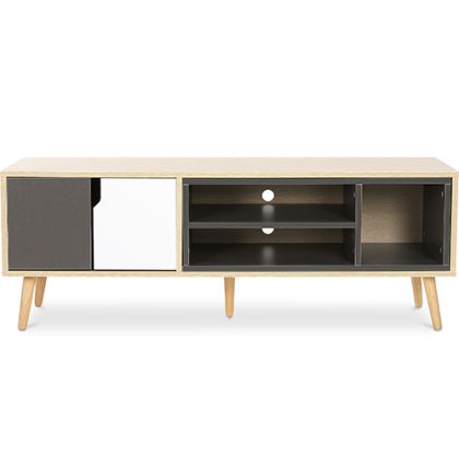 Buy Wooden TV Stand - Scandinavian Design - Freya  Grey 59659 - prices