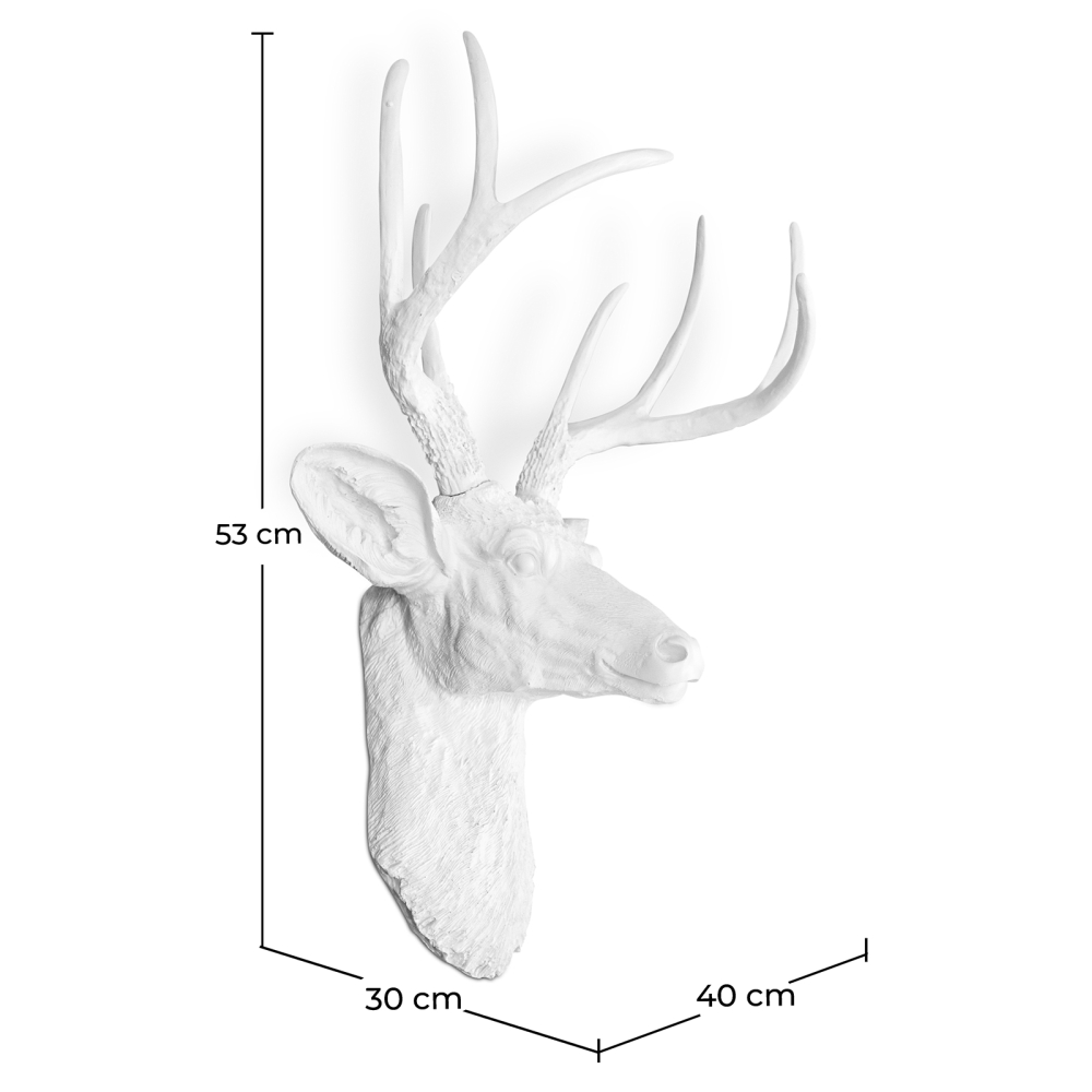 Buy Wall Decoration - White Deer Head - Ika White 55737 with a guarantee