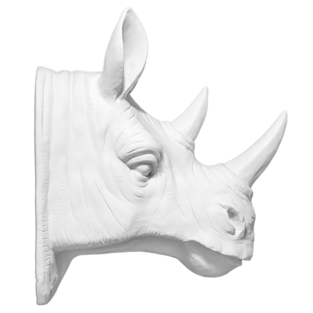 Buy Wall Decoration - White Rhino Head - Ika White 55733 - prices