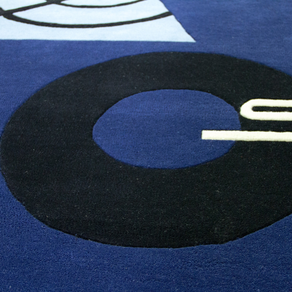 Buy Designer Wool Rug - Blue Marine Blue 38768 in the United Kingdom