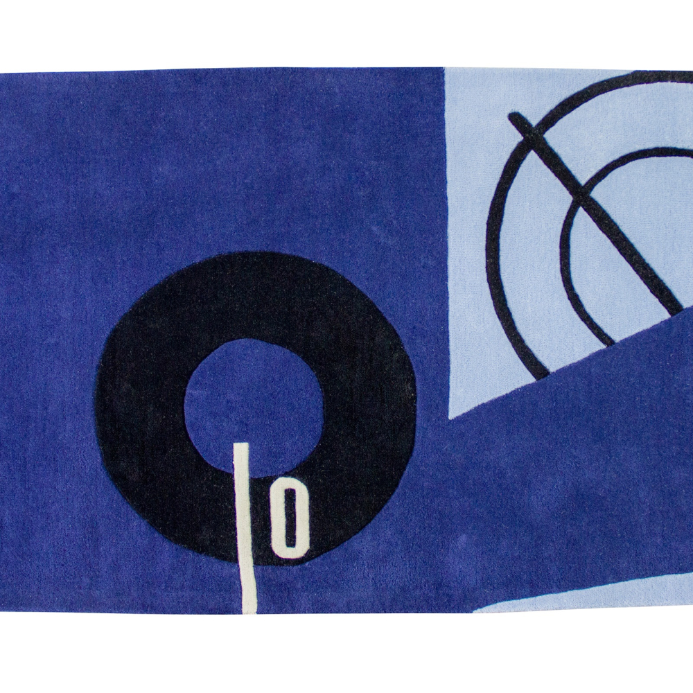 Buy Designer Wool Rug - Blue Marine Blue 38768 - in the UK