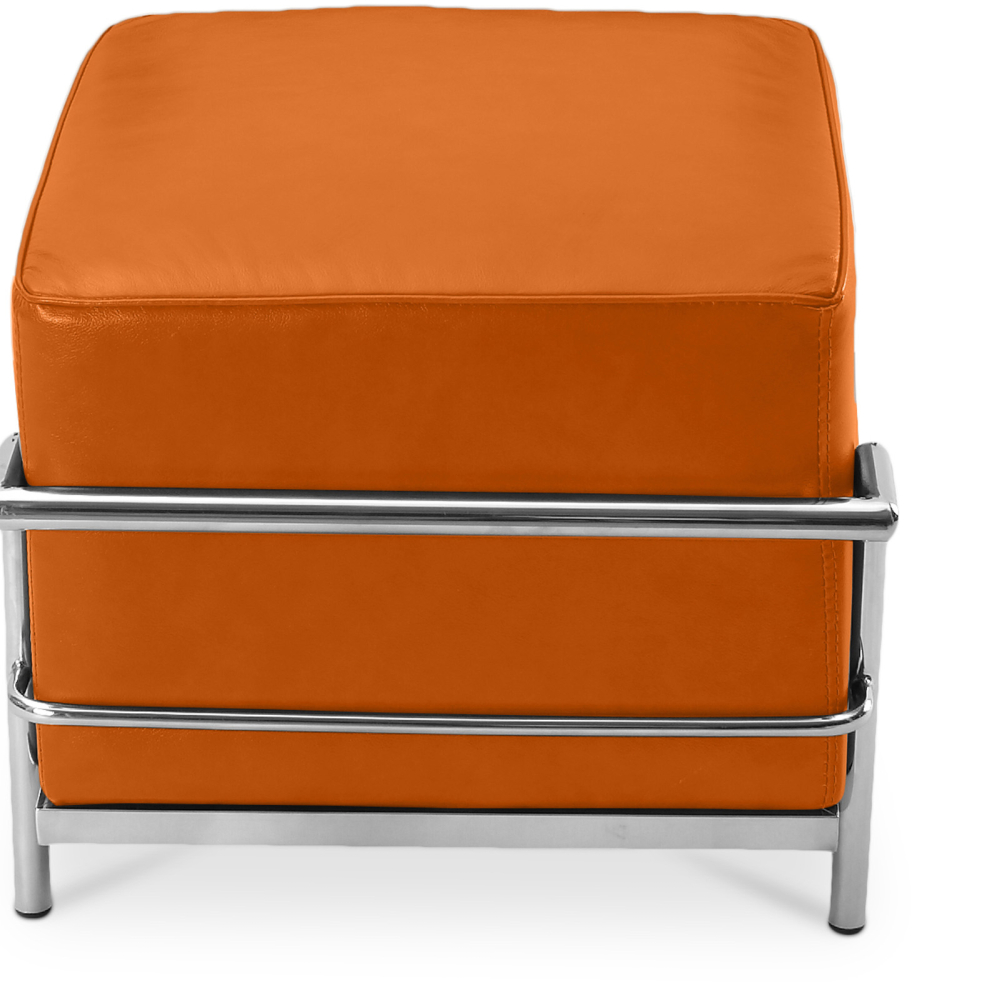 Buy SQUAR Footrest (Ottoman) - Faux Leather Orange 55762 - prices