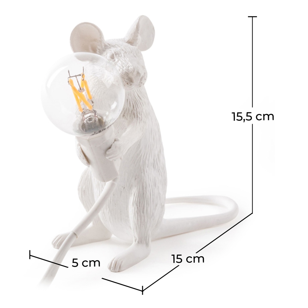 Buy Table Lamp - Mouse Rat Kids Lamp - Cate White 58832 at MyFaktory