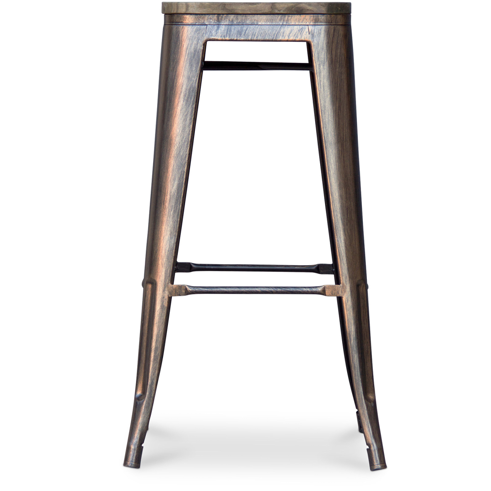 Buy Industrial Design Bar Stool - Wood & Steel - 76cm - Metalix Industriel 54406 - prices