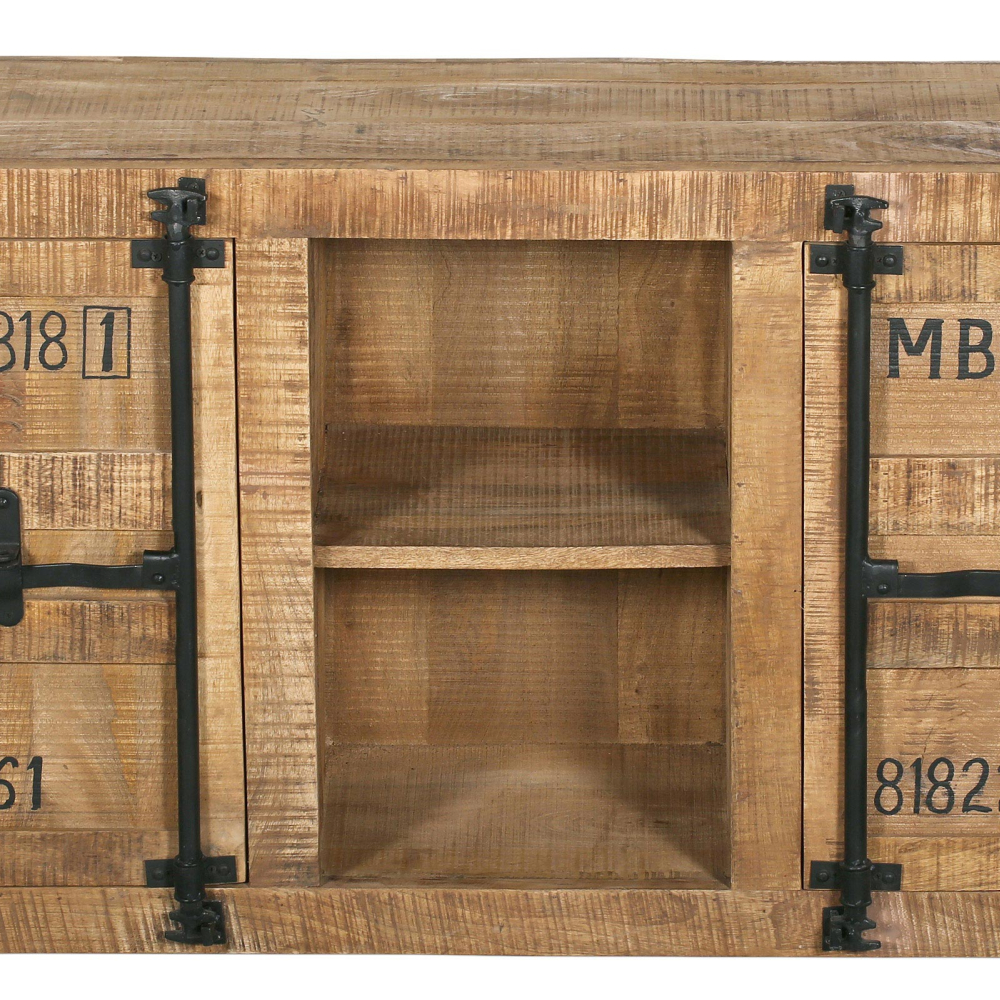 Buy Wooden Sideboard - Industrial Design - 2 doors - Tunker Natural wood 58890 - in the UK