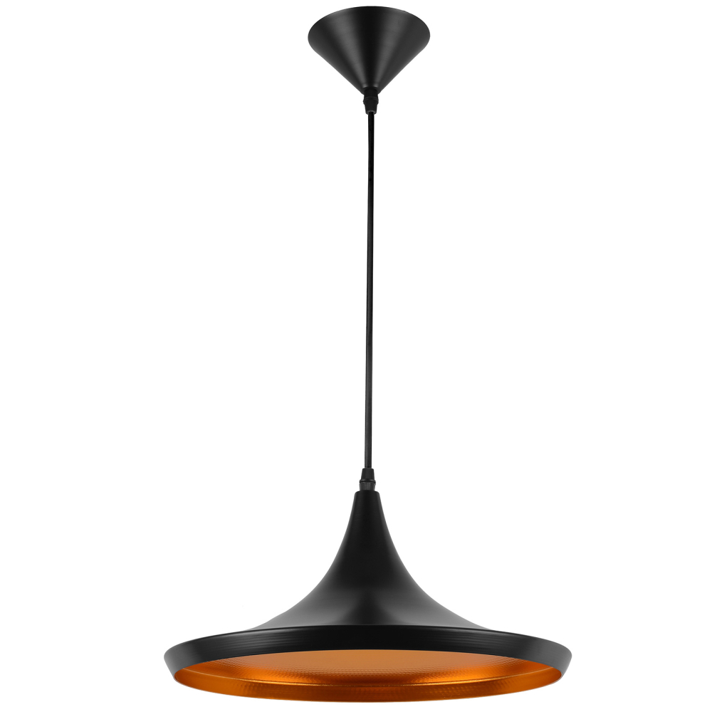 Buy Wide Shade Pendant Lamp - Aluminium Black 22727 at MyFaktory