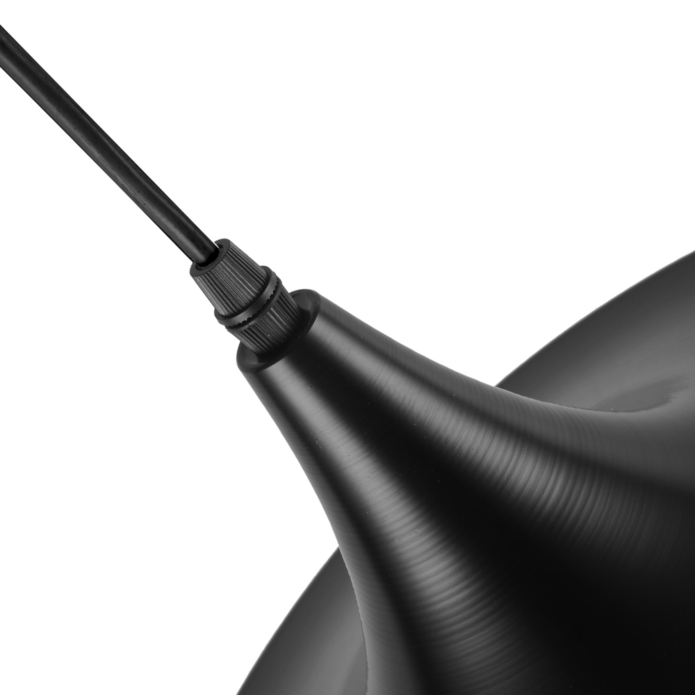 Buy Wide Shade Pendant Lamp - Aluminium Black 22727 - prices