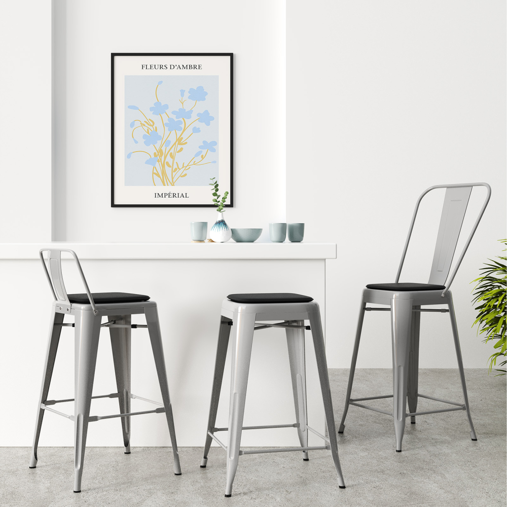 Buy Square Cushion for Bistrot Metalix stool Black 58992 at MyFaktory