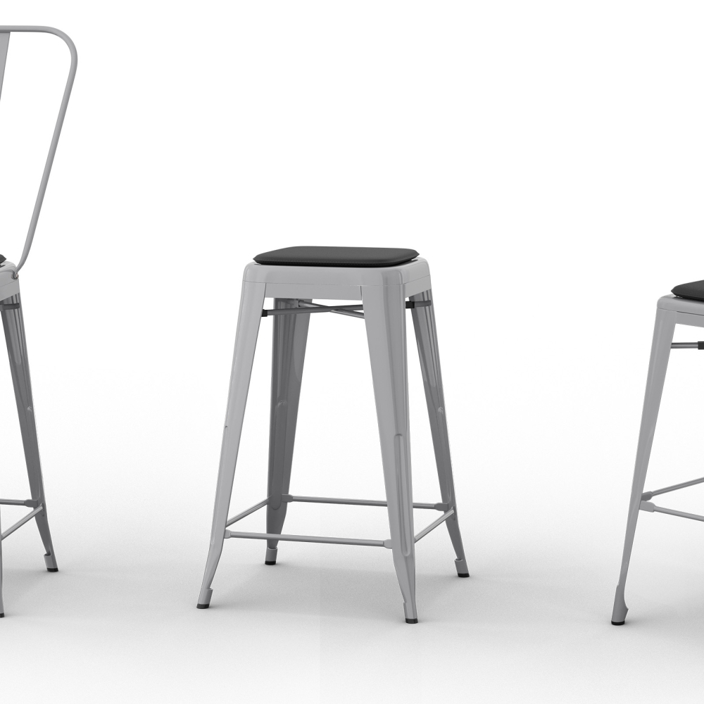 Buy Square Cushion for Bistrot Metalix stool Black 58992 home delivery