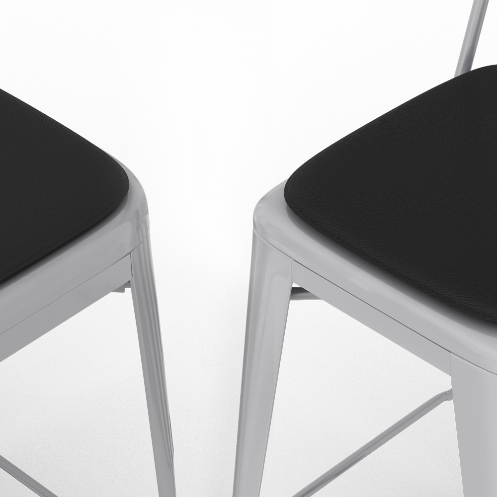 Buy Square Cushion for Bistrot Metalix stool Black 58992 at MyFaktory