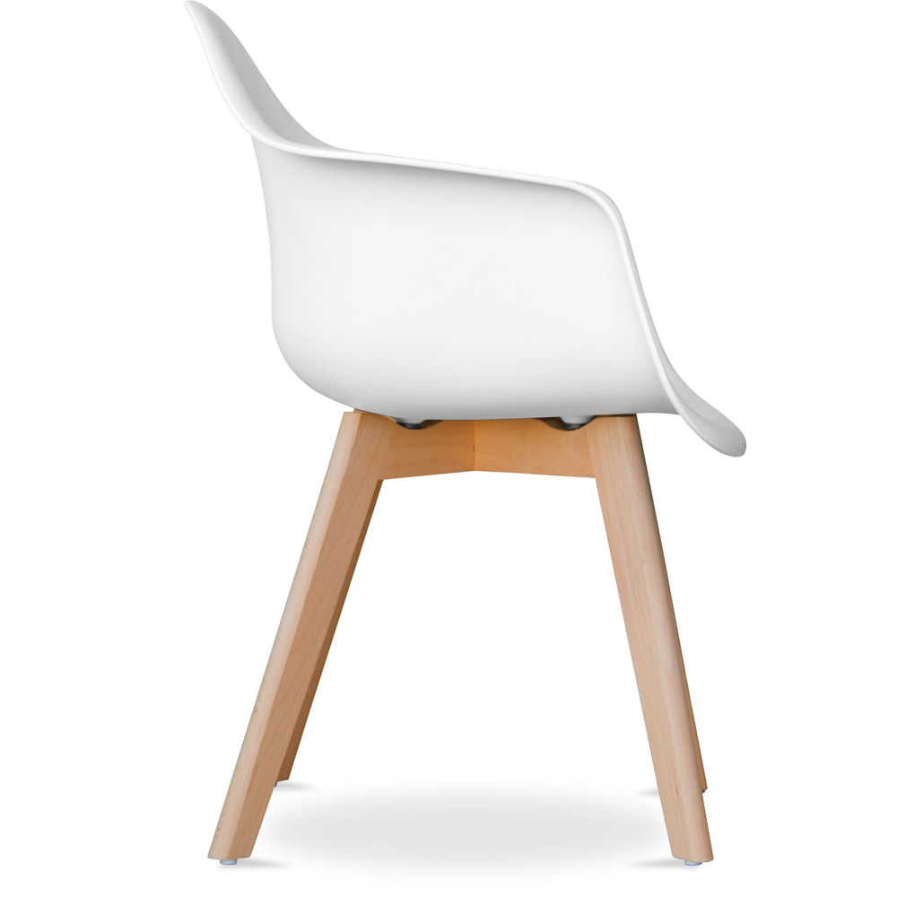 Buy Dining Chair with Armrests - Scandinavian Style - Amir Black 58595 with a guarantee