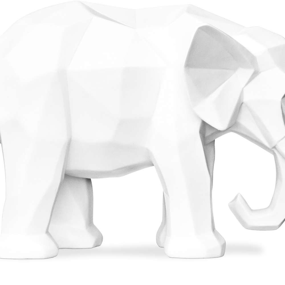 Buy Decorative Elephant Figure - Matte White - Fanto White 59009 at MyFaktory
