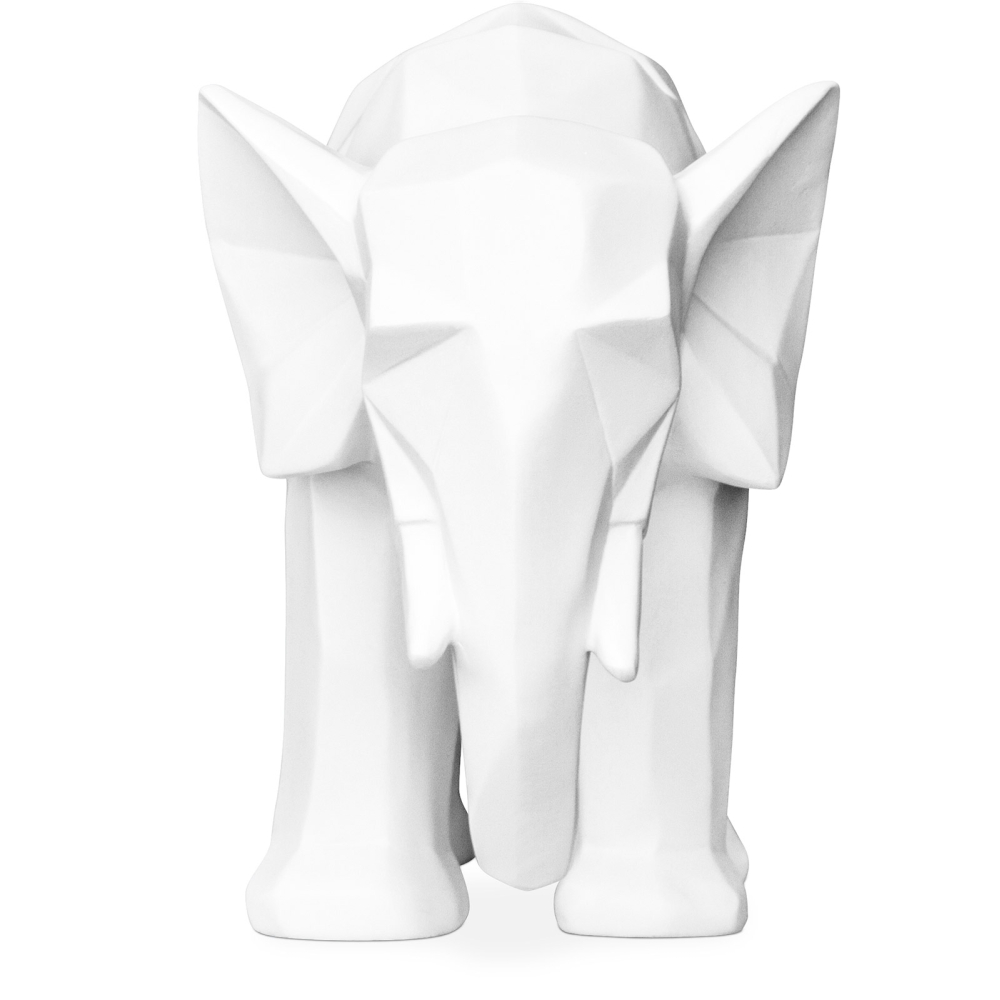 Buy Decorative Elephant Figure - Matte White - Fanto White 59009 - in the UK